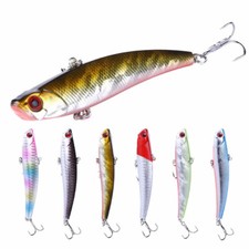 6pcs/set 9.5cm/26g Sinking Ice Fishing Lures Hooks Hard Bait Tackle Swimbait Lot