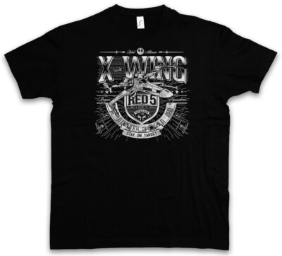 RED FIVE 5 REBEL PILOT T-SHIRT Luke Star Alliance Rebellen Skywalker X-Wing Wars