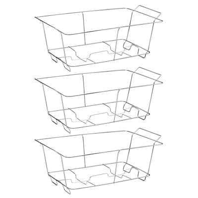 Chafing Wire Rack Buffet Stands Reusable Chrome Frame for Full Size Dish Trays