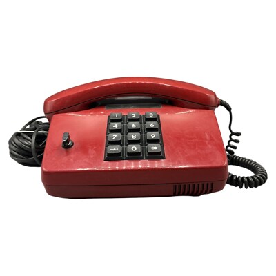 Post Telefon Tel 881 GbAnz-2 Tastentelefon Rot Haustelefon Schlüssel Bildschirm