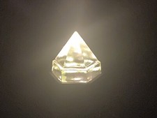 Vintage Ship's Deck Prism Light Green Glass Nautical Pyramid Boat Paperweight