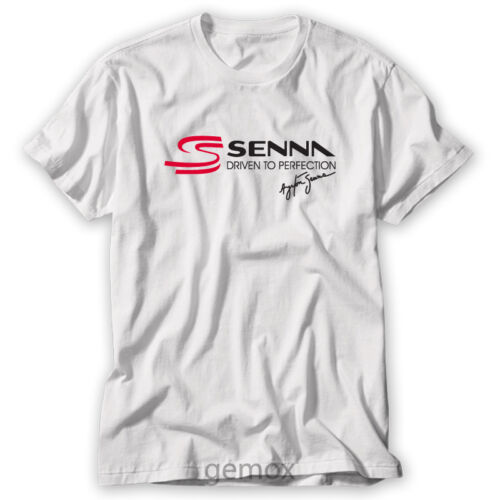 Ayrton Senna Brazilian Formula 1 Legend White T-Shirt Sz S - 5XL - Picture 1 of 1