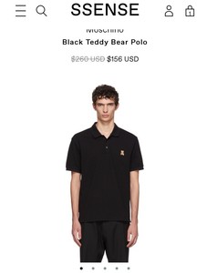 moschino bear polo