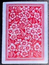 SQ180 Swap Playing Cards 1 Antique Square Corner Patterns Shapes Flowers c1800’s