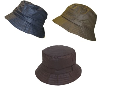 WAX BUSH BUCKET RAIN HAT WAXED COUNTRY 
