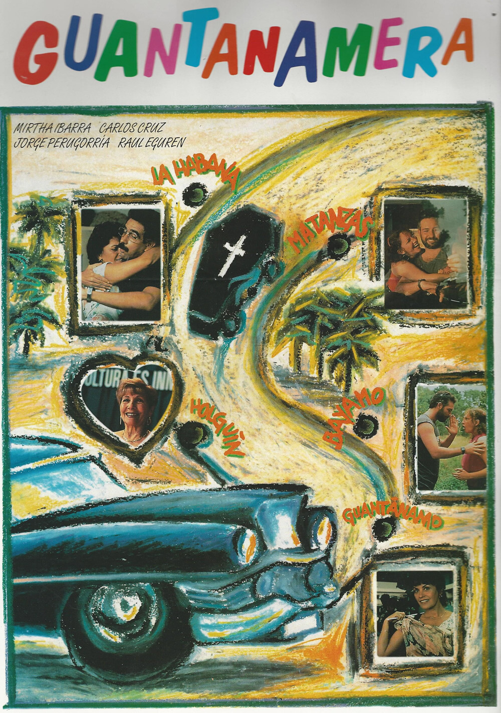 Locandina originale film Guantanamera (1995) - Regia di Juan Carlos Tabío, Tomás Gutiérrez Alea