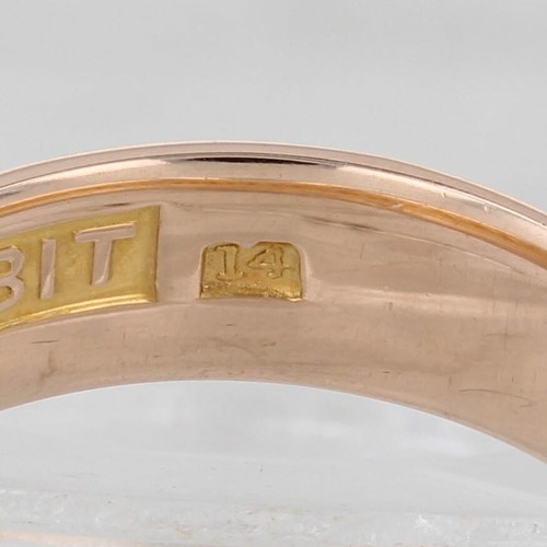 Antique Scottish Rite 14th Degree Ring 14k Rose Gold Band Masonic Size 12 - Picture 9 of 12