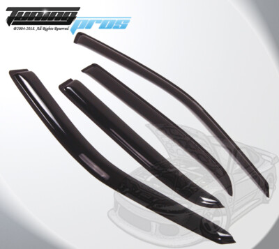 For Ford Crown Victoria 1998-2011 Black Window Rain Guards Visor 4pcs Set