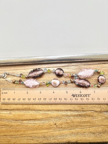 Premier Designs Rosa Mauve Lila Glasperlen Halskette Armband Ohrringe - Bild 8 von 13