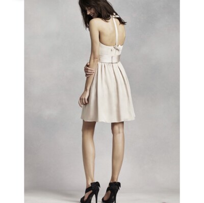 white by vera wang bow back halter wedding dress Vera Wang: Maely