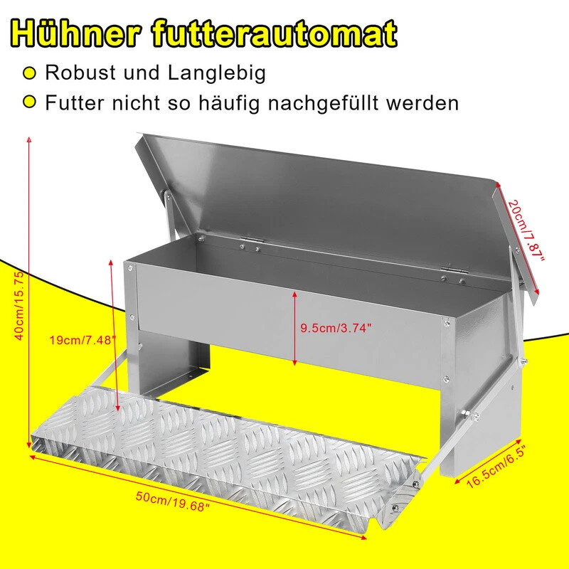 Futterautomat mit Trittklappe 5 kg Kostenloser Versand - Bild 2 von 4
