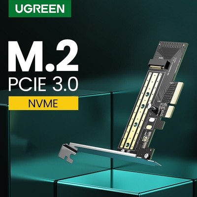 UGREEN PCIe to M2 Adapter NVMe 32Gbps x4/8/16 M&B Key PCI-e Express Card SSD PC