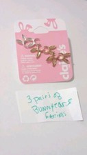 Claire's 3 Pair Bunny Ear Earrings