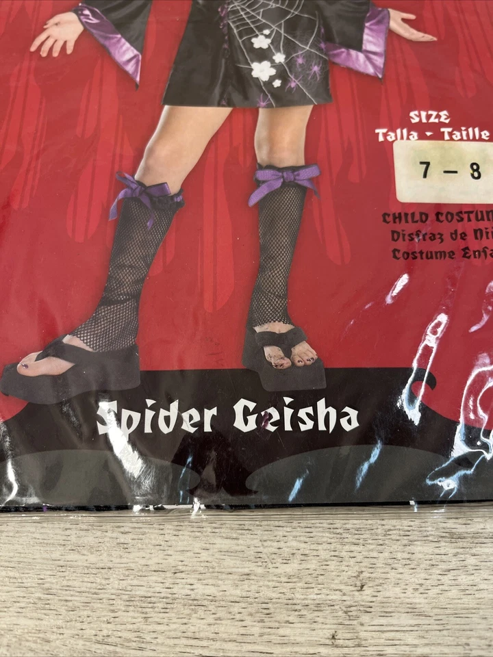 Disfraz de Halloween infantil araña geisha talla 7/8 ¡NUEVO!! Foto 3 de 4