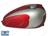 FüR Triumph T120 Kirsche & Silber Lackierter Stahl Benzin Kraftstofftank