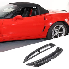 For Corvette C6 2005-13 ABS Carbon Fiber Rear Side Fender Vent Trim Frame Cover