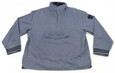 Rare Vintage TOMMY HILFIGER Naval Issue Spell Out Pouch Anorak Jacket 2000s XL