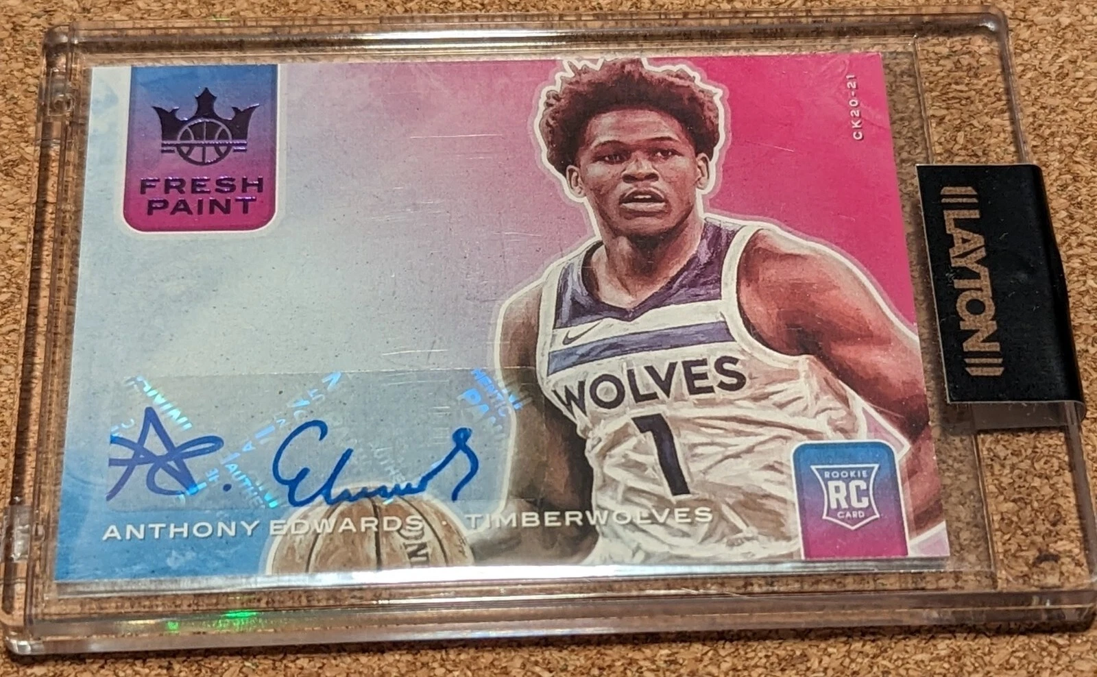 2020-21 Court Kings 🏀 Anthony Edwards Rookie Fresh Paint Violet Auto /35 RC 🔥