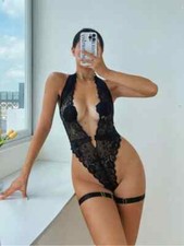 sexy biancheria intima body pizzo elegante sottogiacca nero elegante 61483