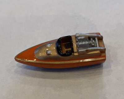 Micro Machines Speed Boat Type 1 Sun Color Changers Orange/Gold, 1989 Galoob