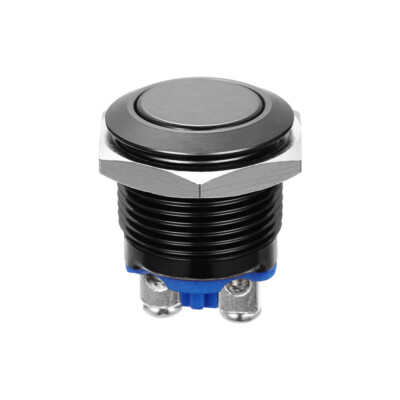12v Push Button Flat Pushbutton Black down Computer Power Short Switches