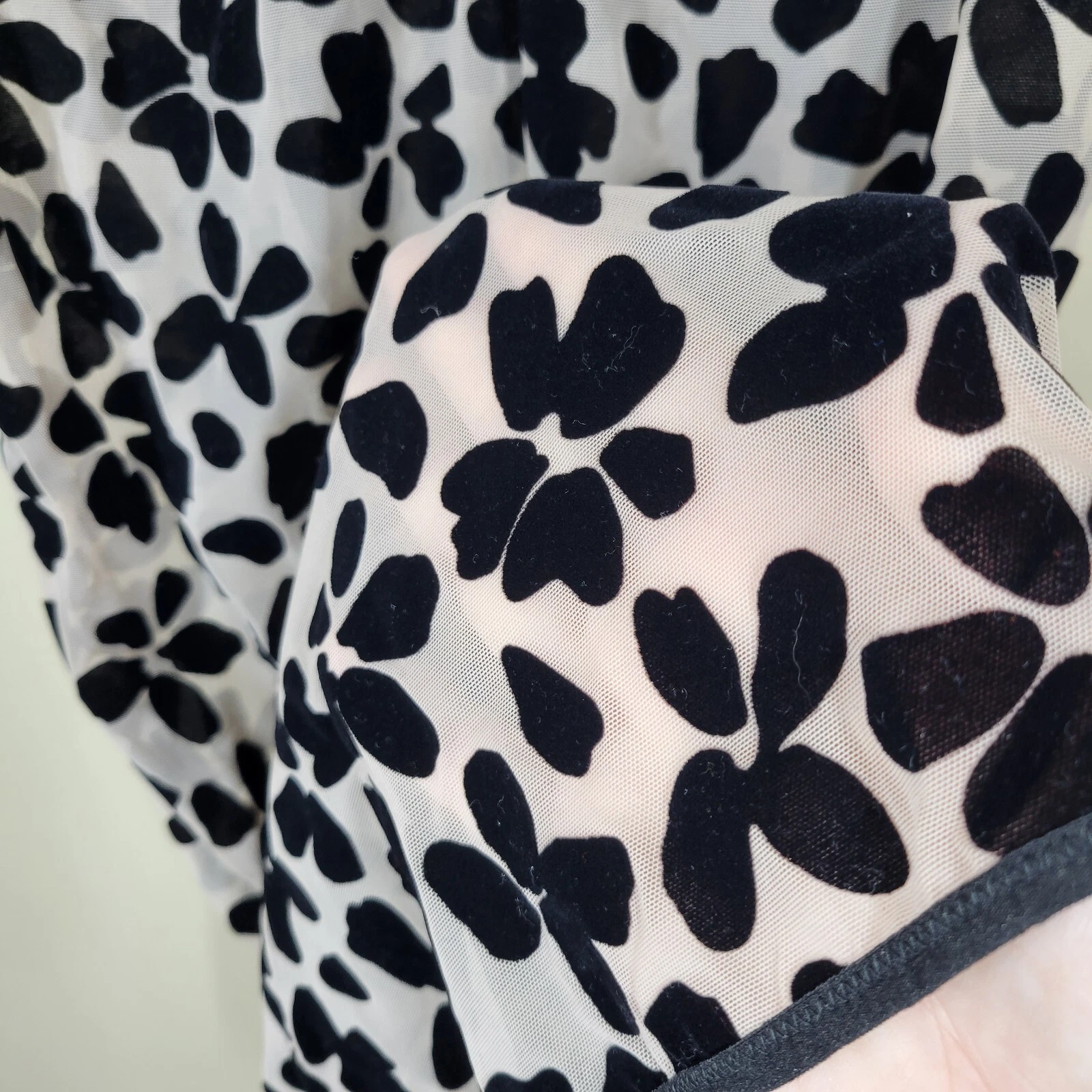 UNDERCOVER Mini abito slip Victoria's Secret maglia trasparente velluto fiori floreali piccolo