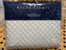 Ralph Lauren Wyatt Quilted Antique Jade Euro Pillow Sham New