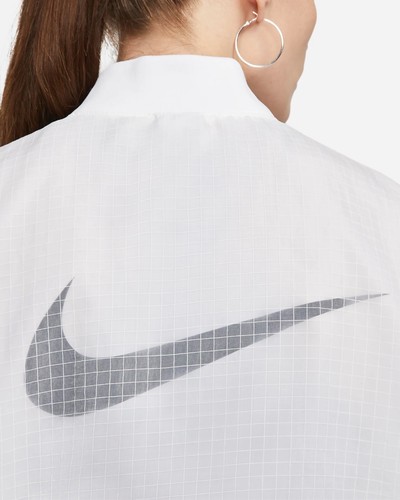 NWT Women's Nike Sportswear Essentials Woven Varsity Bomber Jacket M MSRP $135 - Picture 8 of 8