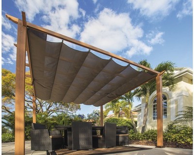 Aluminium Pergola, Pavillon Paragon Outdoor Florida 10x10 mit verstellbarem Sonn