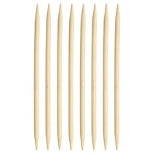 8Pcs Bamboo Knitting Needles Double Pointed Size US 10.25(6.5mm) 7.9 Inch(20cm)