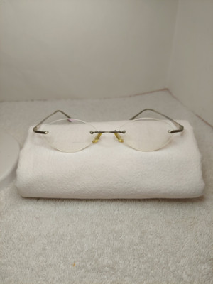 Safilo Enigma Sigma Rimless Eyeglasses Frames Only 125 K1L 48 20 1 2 Silver