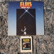 Elvis Presley Moody Blue LP Vinyl RCA Rock 1970s + Aloha From Hawaii 8-Track
