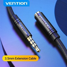 3.5mm Jack Headphone Extension Nylon Cable AUX Audio Lead Stereo Male to Female