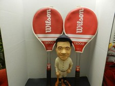 VTG Wilson T 3000 LOT OF 2 steel racquets, covers, strung, XG condition