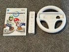 Mario Kart Wii Complete (Nintendo Wii 2008) Bundle With 1 Steering Wheel Tested
