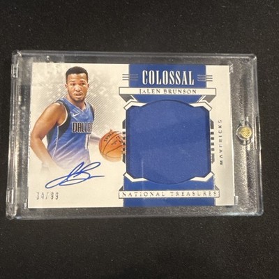 2019-20 Panini National Treasures Jalen Brunson Colossal Patch Auto /99 2nd Year