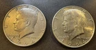 Qty 2:  1964-P Kennedy Half Dollar ~ 90% Silver Circulated