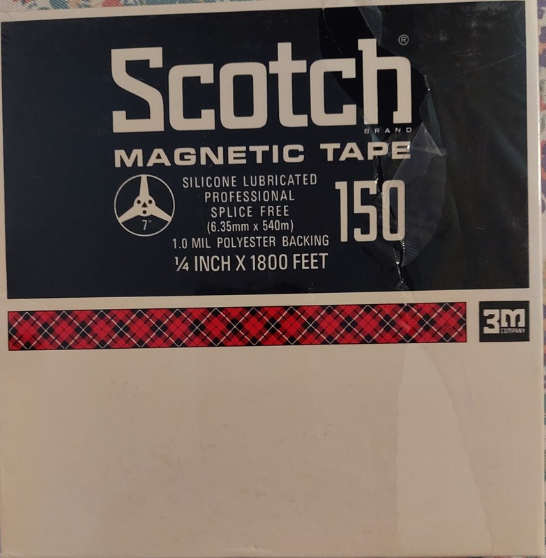 REEL TO REEL TAPE SCOTCH 3M MAGNETIC TAPE 1800 FEET SPLICE FREE NEW UNOPENED 150
