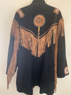 3B West by Tansmith Fringe Jacket Big Tall 8XL Pit-Pit 33.5 Burning Man Festival