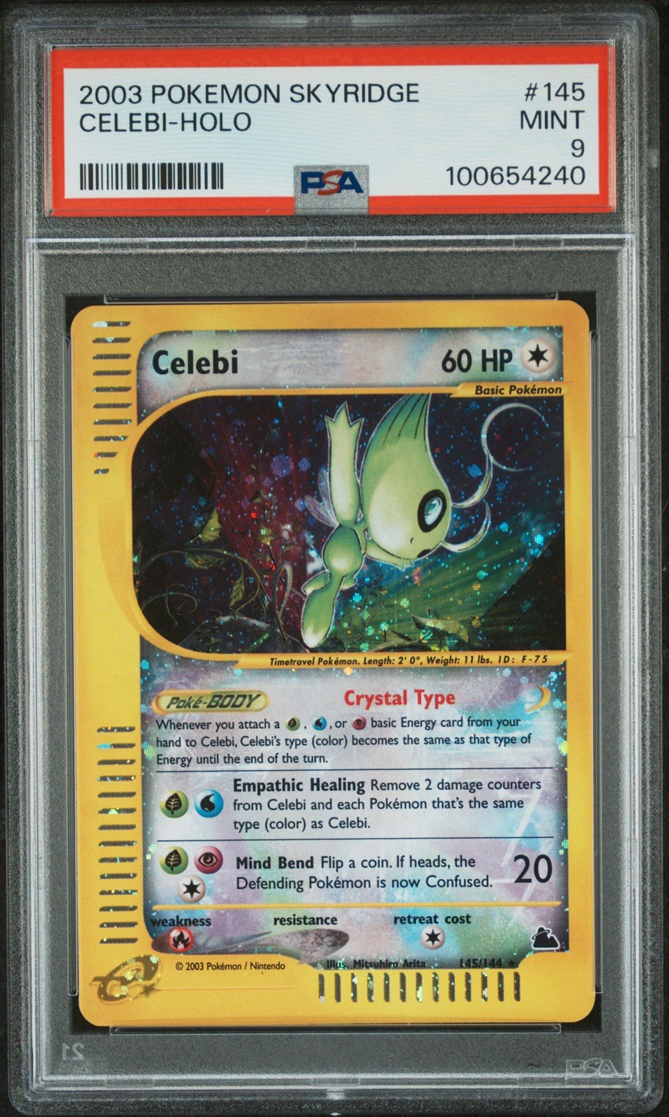 2003 POKEMON SKYRIDGE #145 CELEBI-HOLO PSA 9 Low Pop