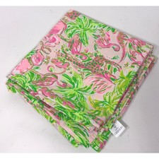 Pottery Barn Kids Lilly Pulitzer Organic In On Parade Flamingo Flat Sheet Queen