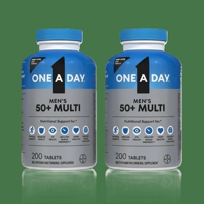 2X One A Day Men's 50+ Healthy Advantage Multivitamin, 200 Tablets Ex: 02/2027