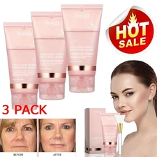 3x Collagen Overnight Wrapping Mask Deep Cleansing Peel Off Mask Reduce Dullness
