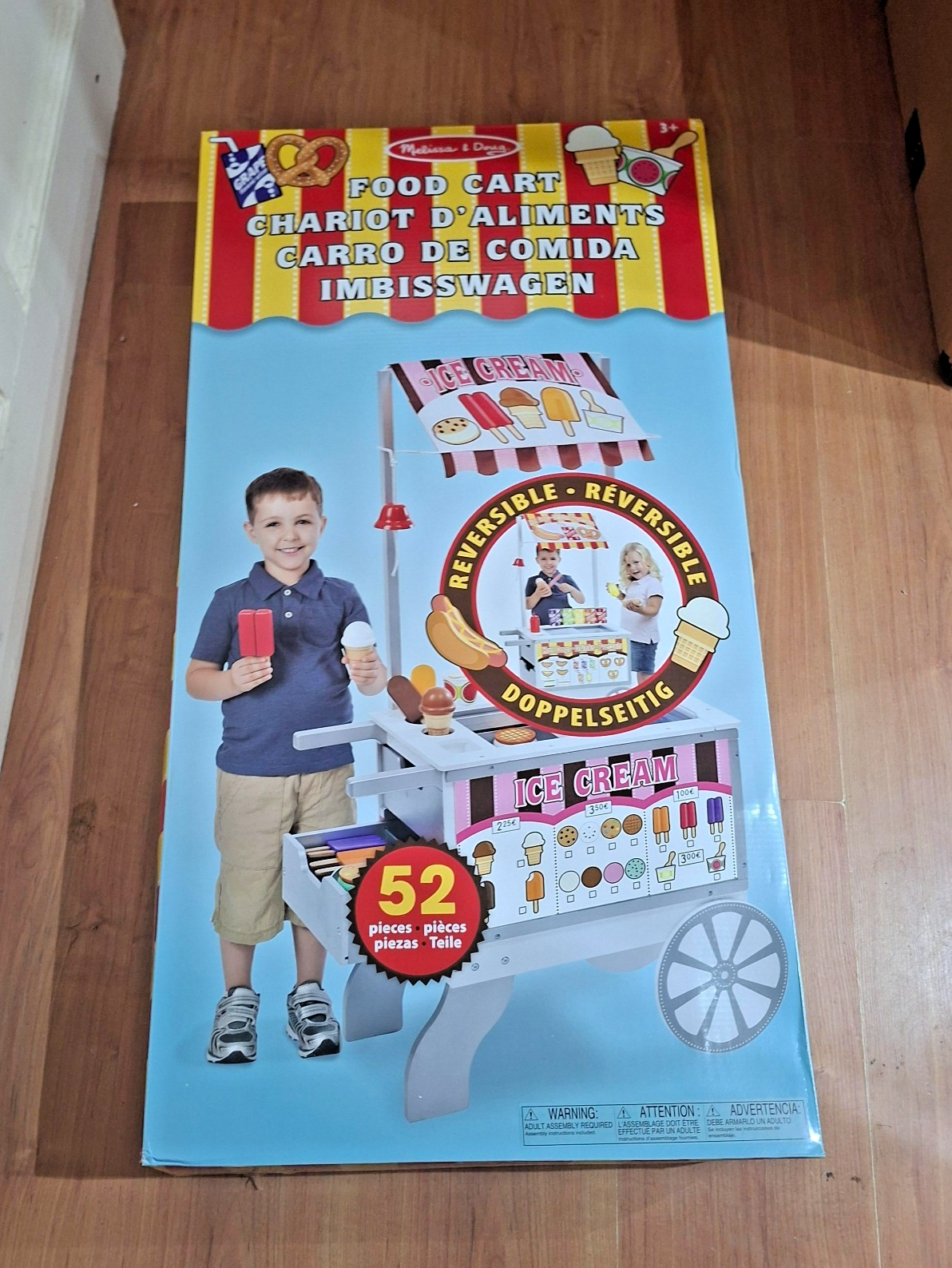 Melissa & Doug Snacks and Sweets Food Cart 19350 - Factory Second Missing Wheel