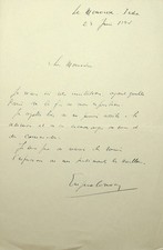 ✒ L.A.S Eugène CORNEAU peintre graveur prix Abd-el-Tif au peintre P-A BOUROUX