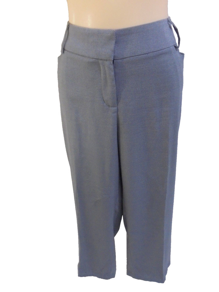TABLE EIGHT SIZE 14 LIGHT BROWN PATTERN CROPPED PANTS .
