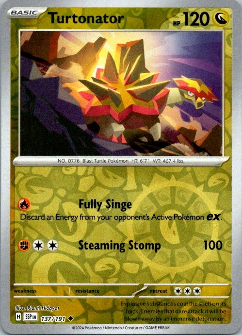 Turtonator Uncommon SV08: Surging Sparks 137/191 NM