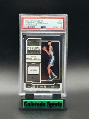 VICTOR WEMBANYAMA 2023-24 Panini Contenders #11 1st Round RC 034/149 PSA 9 Mint