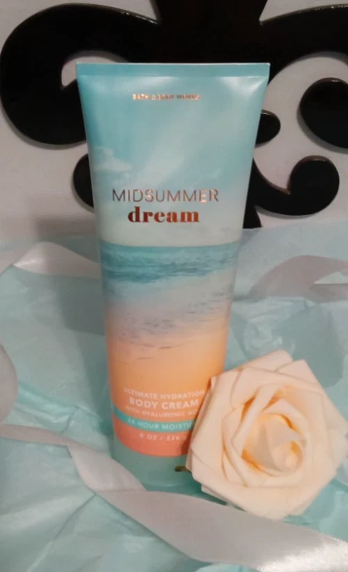 Raro Bath & Body Works Midsummer Dream eau de parfum y 4 piezas ¡bolsa de regalo para el cuidado corporal!! Foto 4 de 4