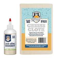 Fermentaholics Liquid Animal Rennet 2 fl oz and Grade 90 Cheesecloth
